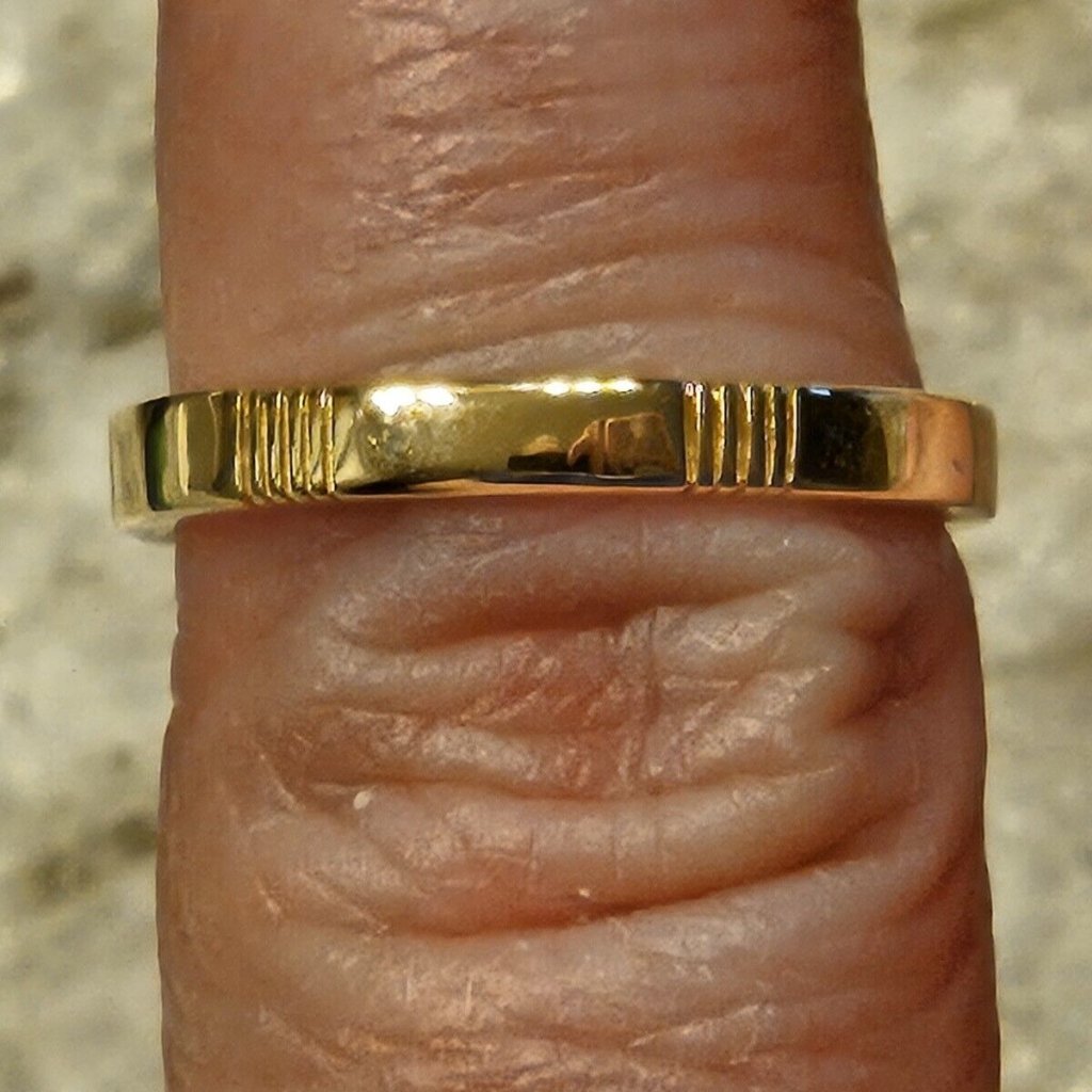 New Monica Rich Kosann Carpe Diem Seize The Day Poesy Stackable 18k Gold Ring 4 — image 3 of 8